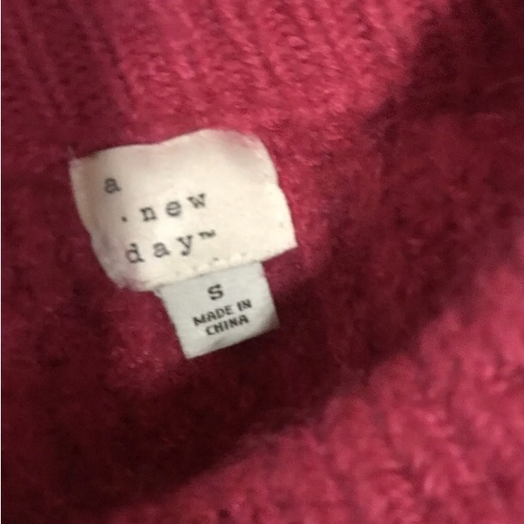 A New Day Oversized Fuchsia Pink Sweater, S - Picture 6 of 7